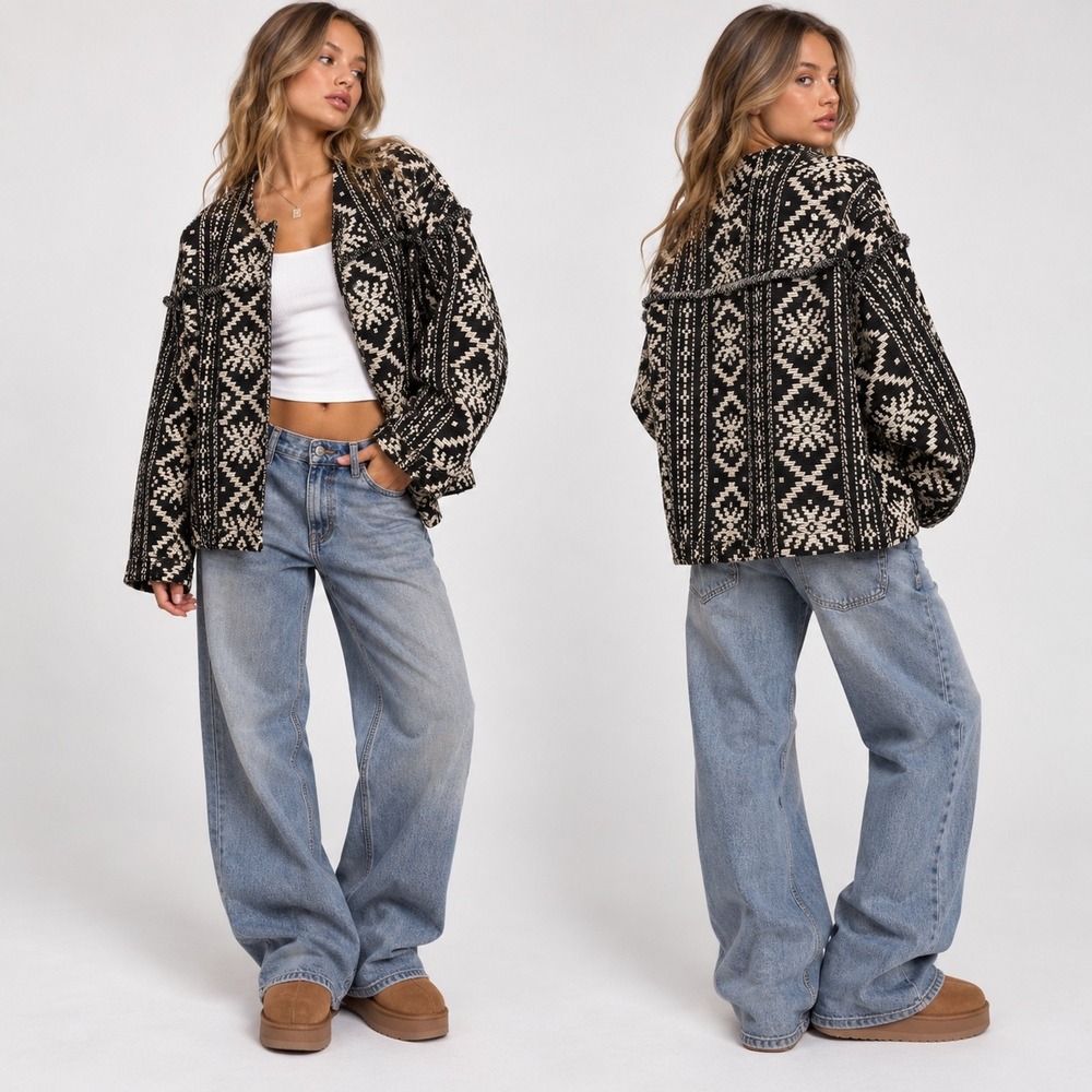 Y2K Whimsigoth grunge cardigan oversized  boho jacket blazer coat who what wear